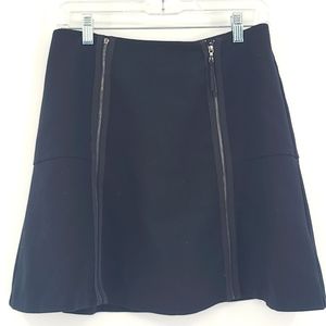 Leifdottir 6 Black 2 pewter zipper front mini skirt cute